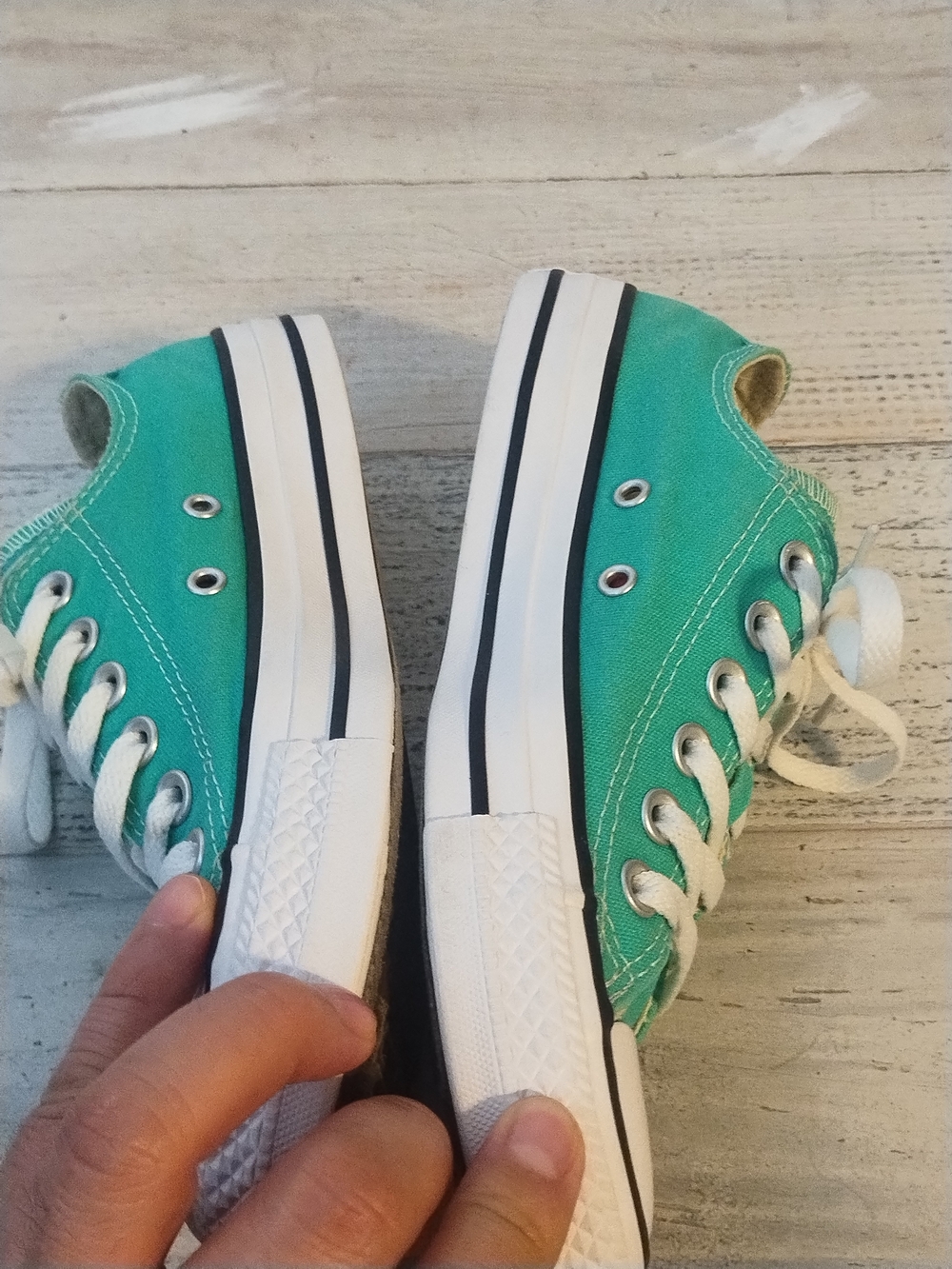 Vintage Converse Unisex CT All Star 155737F Teal Green Sneakers w 7/ mens 5 - Picture 11 of 14